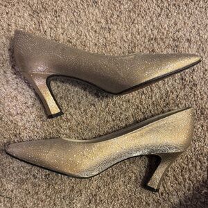 Stuart Weitzman Metallic Gold Heels